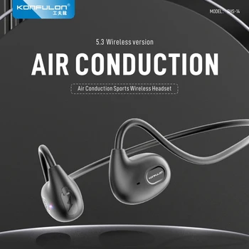 KONFULON въздушна проводимост спортни Bluetooth слушалки с врата висящи преносими безжични слушалки външни Bluetooth слушалки