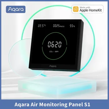 Aqara Панел за наблюдение на качеството на въздуха S1 Omni Directional Air CO2 PM2.5 Мониторинг на температурната влажност за Homekit Aqara Home App
