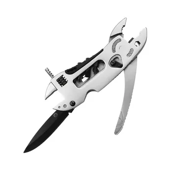 Multitool клещи джобен нож отвертка комплект комплект регулируем гаечен ключ челюст ремонт открит къмпинг оцеляване мулти инструменти