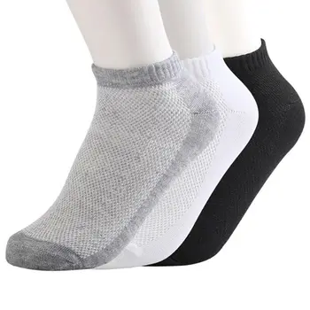 Летни мъже плетени дишащи тънки чорапи лодка чорапи окото чорапи невидими чорапи мъжки чорапи