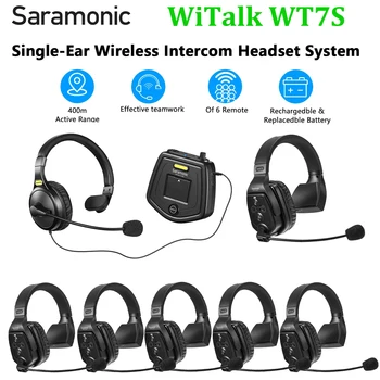 Saramonic Witalk WT7S Пълна дуплексна безжична домофонна система Морска комуникационна слушалка Треньори за лодки Микрофон за работа в екип