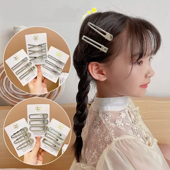 Сребърен метал геометрични фиби за момиче жени сплав шноли Hairgrip щифтове за коса щифтове аксесоари деца възрастни коса орнаменти