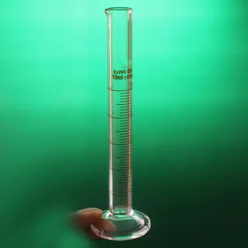 A клас лаборатория 10ml измервателен цилиндър с мащаб Висока боросиликат 3.3 Стъклени измервателни чаши Лабораторни консумативи