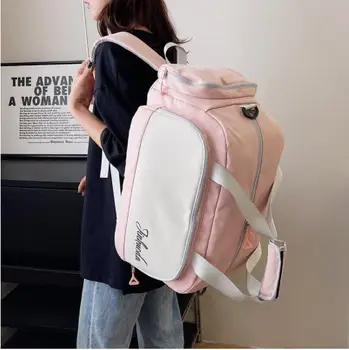 Travel раница жени голям капацитет многофункционален багаж лек водоустойчив лаптоп чанти с обувки джоб човек чанта торбичка