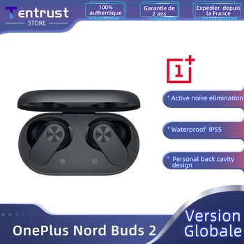 Глобална версия OnePlus Nord Buds 2 Безжични слушалки Активно анулиране на шума Bluetooth 5.3 IP55 Слушалка за устойчивост на водна пот