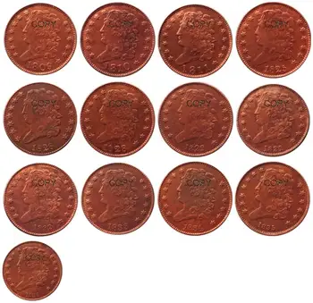 USA Classic HEAD HALF cents (1809 - 1836) Дати за избрани 100% медни копирни монети