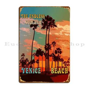 Безкрайното лято Венеция плаж метална плака декорация декорация персонализиране знак хол калай знак плакат