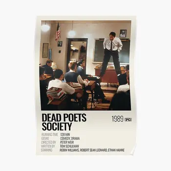 Общество на мъртвите поети 1989 Филмов плакат Плакат Модерна живопис Печат Стая Картина Реколта стенопис изкуство декор Начало стена без рамка