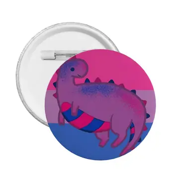 Бисексуална гордост Дино динозавър Дино мек бутон щифт адаптивни брошка гадже декоративен щифт