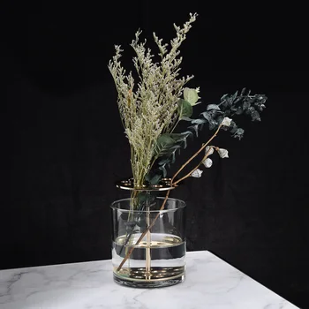 Хидропонна епруветка прозрачна ваза Creative Jardiniere Скандинавски цветя Начало Нова настолна голяма простота проста декорация