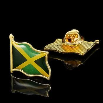 Ямайка нация позлатени флаг ревера значка ПИН многоцветен ПИН брошка значка