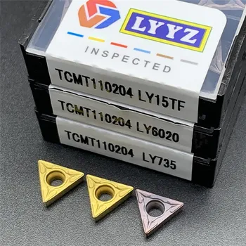 TCMT110204 LY15TF / LY6020 / LY735 CNC инструмент триъгълник карбид острие метални стругови инструменти машина фрезоване инструмент TCMT110204 кола острие|Тур