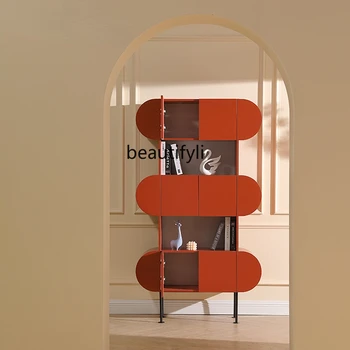 zqCreative Bookshelf Всекидневна многослойна изложбена стойка Nordic Modern Мебели Bookcase етаж съхранение рафт