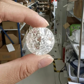 Стъклена топка Grack K9 Ясна кристална топка Груба сфера Фън Шуй топка Магическа фотография Prop Souviner подарък за декорация на работния плот