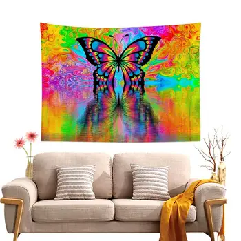 Tapestry For Bedroom Teen Girl Butterfly Trippy Wall Tapestry Aesthetic Wall Art Gifts For Women Teens Kids Wall Decor For Home