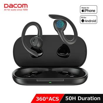 Dacom Openpods Безжични слушалки Bluetooth слушалки HiFi ACS стерео звук Отворено ухо Bluetooth слушалки за спорт 58H Продължителност