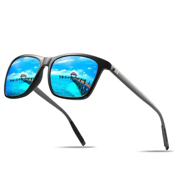 DJXFZLO Мъже реколта алуминиеви поляризирани слънчеви очила класически марка слънчеви очила покритие обектив шофиране очила за мъже/жени