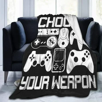 Gamepad модел супер мек лек топъл фланел хвърлят одеяла за хол диван диван стол офис кола деца възрастни подаръци