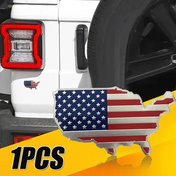 1Pc универсални стикери за кола 3D метални стикери с американски флаг Decal емблема мотоциклет тялото броня екстериор декоративни аксесоари