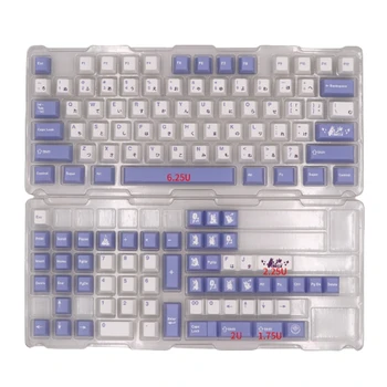 Keycaps 134 клавиши заек тема PBT багрило-сублимация механична клавиатура за